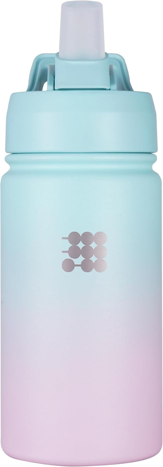 Cubitt Kids Water Bottle 14 oz with Straw Lid, Insulated Stainless Steel, Double Walled Tumbler Travel Cup, Thermo Mug, Leak Proof, Cold for up to 24 hours, Hot for up to 12 hours