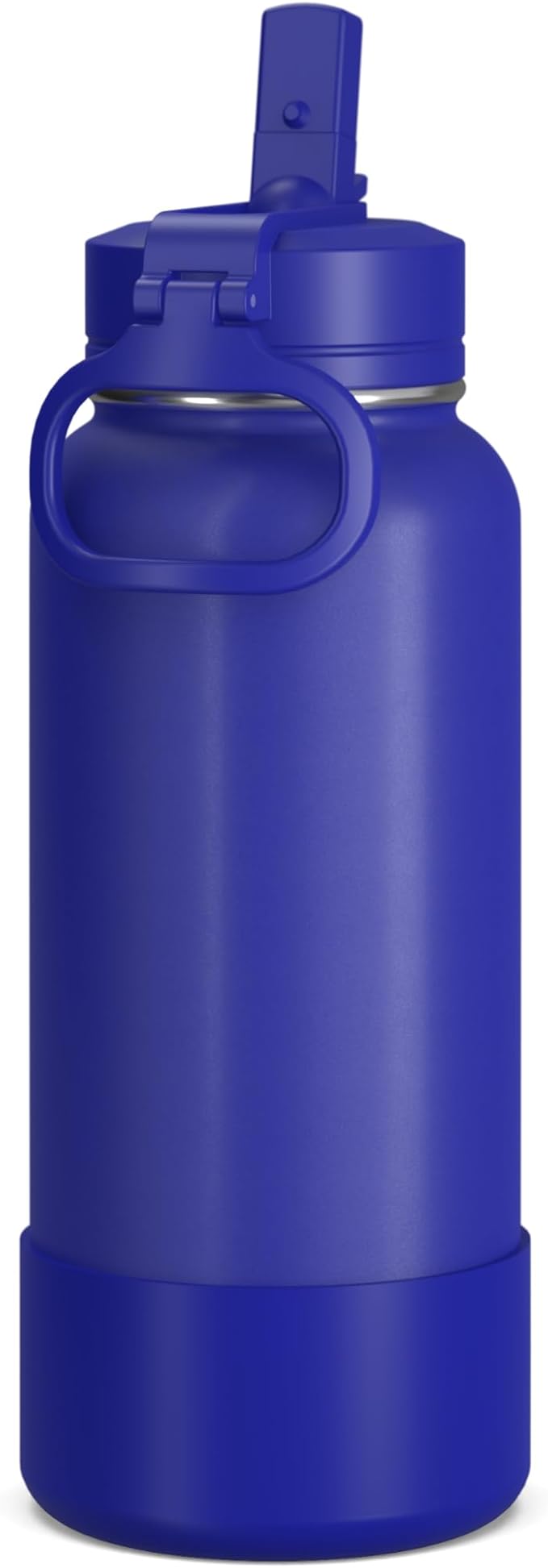 Hydrapeak 32oz Sport Insulated Water Bottle with Straw or Chug Lid, Leak & Spill Proof, Keeps Drinks Cold for 24 Hours, Hot for 12 Hours, Premium Stainless Steel Water Bottles (32oz, Saphire Blue)