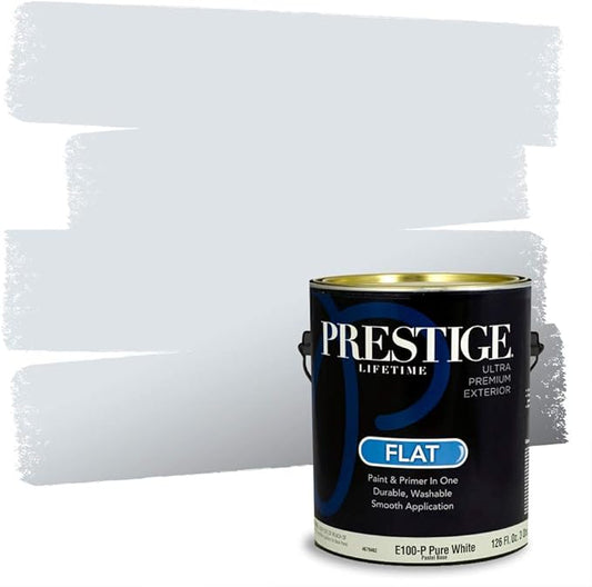 PRESTIGE Exterior Paint and Primer in One, Tranquil Breeze, Flat, 1 Gallon