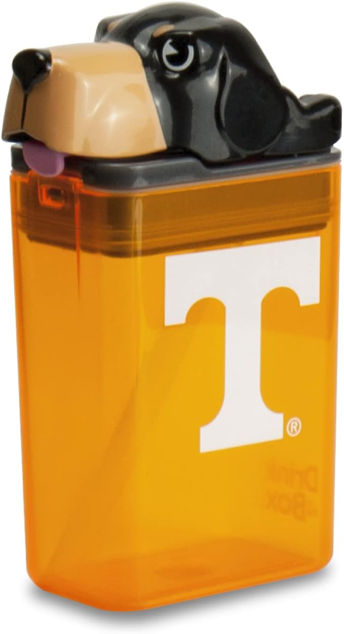 Reusable Water Bottle | Officially Licensed NCAA Sports Bottle | BPA Free | Dishwasher Safe | Coon Hound Smokey Mascot | 8 oz Drink in the Box - The University of Tennessee