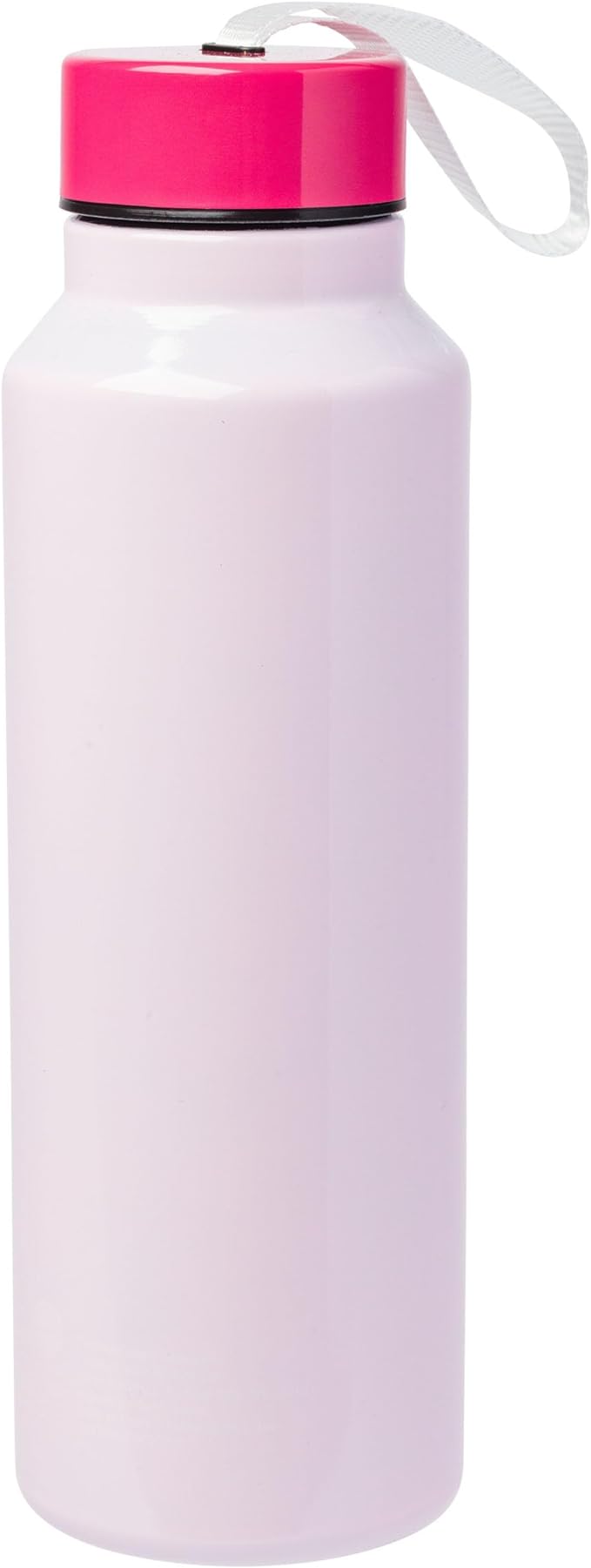 Silver Buffalo Hello Kitty Kawaii Strawberry Milk Pink Stainless Steel Water Bottle with Strap, 27 Ounces