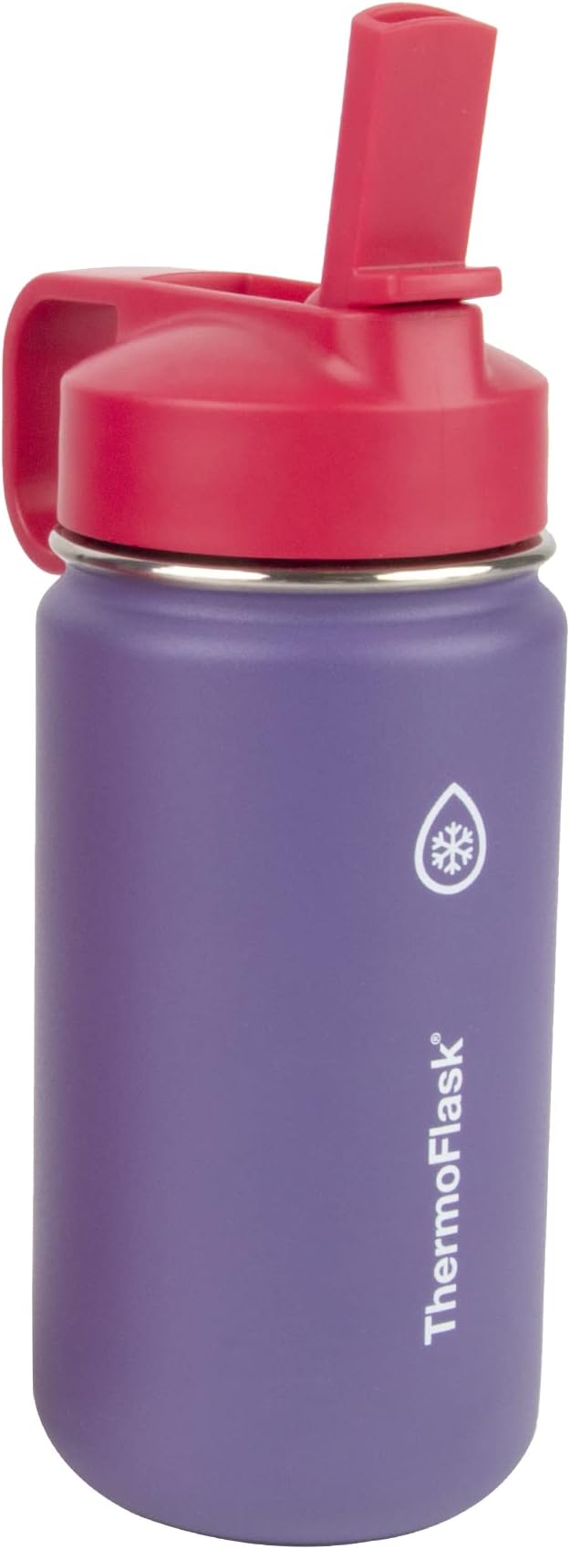 ThermoFlask 14 oz Double Wall Vacuum Insulated Stainless Steel 2-Pack of Water Bottles, Punch/Eggplant