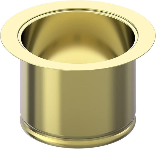 BOTEMY B9179 Extended Garbage Disposal Flange Deep Kitchen Sink Flange Stainless Steel for 3-1/2 Inch Standard Sink Drain Hole(Extended, Gold)