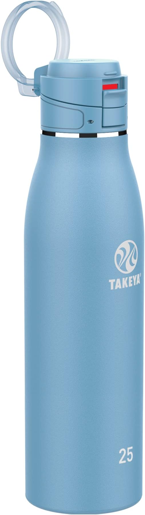 Takeya 25 oz Traveler Stainless Steel Insulated Travel Coffee Mug with Locking Leak Proof Lid, Premium Quality, BPA Free, Bluestone