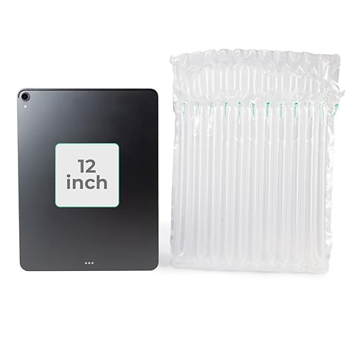 IDL Packaging Inflated 12" Laptop and Tablet Protective Bags, Self Sealed, Pack of 1 - Reusable Air Column Bags for Packing, Travel and Shipping - Durable Case for Laptops and Tablets