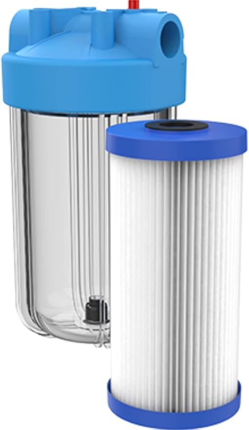 Pentair OMNIFilter BF9C Water Filter System, 10" Whole House Heavy Duty Filtration System, 1" NPT, Includes 10" Clear Heavy Duty Housing, RS6 Sediment Reduction Cartridge and All Tools