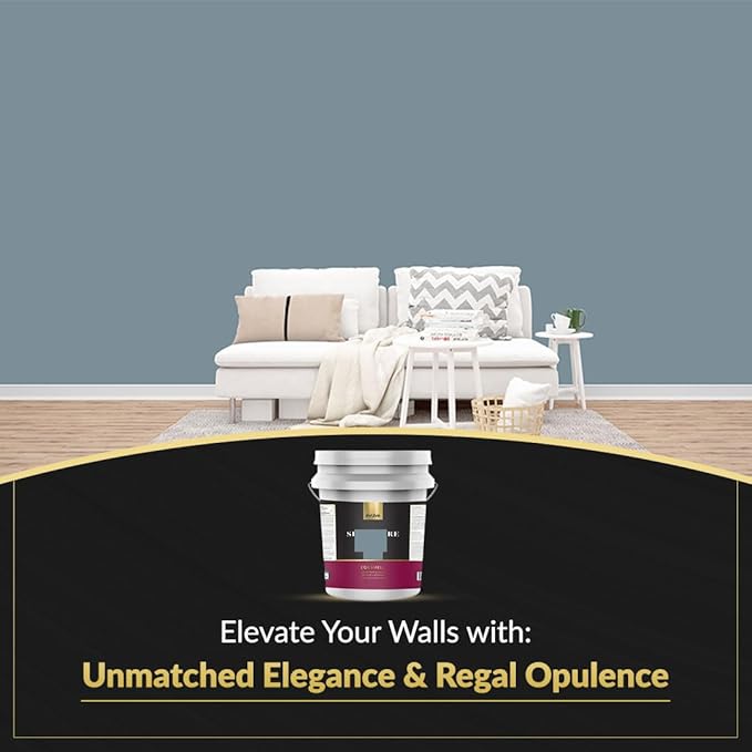 EVOLVE Signature Paint & Primer: Luxury Paint & Primer for Indoor & Outdoor Surfaces, Minimal Odor, Eggshell Sheen (Chalk Blue, 5 Gallon)