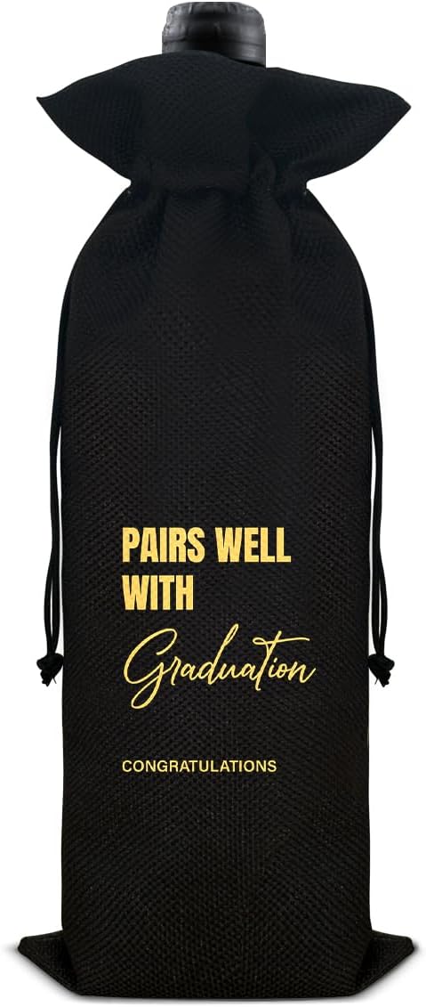 Graduation Wine Bag Graduation Gifts for Him Her High School Graduates College Grad Pairs Well With Graduation Wine Gift Bag