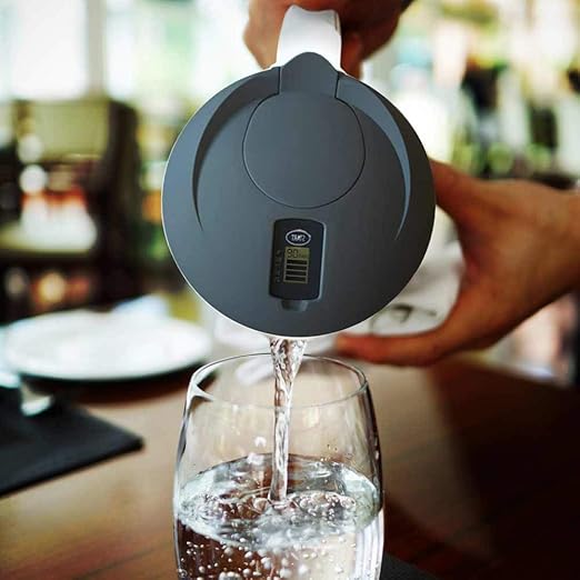 Gentoo Glass (Gray & White) Alkaline Water Filter Pitcher 1.5L with 1 x Gentoo Filter Cartridge