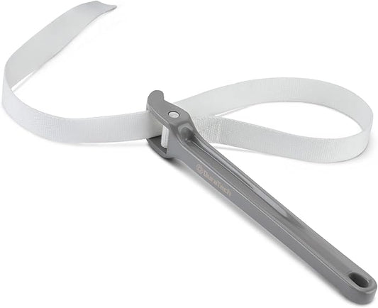DURATECH Strap Wrench 12" Handle, Adjustable Nylon Strap Pipe Wrenches, Oil Filter Strap Opener Wrench