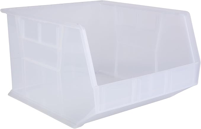 Hudson Exchange 18" x 16.5" x 11" (3 Pack) Plastic Stackable Storage Bin and Hanging Container, Clear