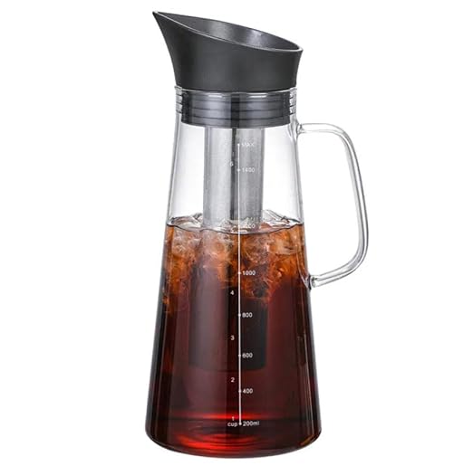 Alkaline Water Filter Pitcher with Infuser, Glass Pitcher with Lid 1.5L | 9.5 pH Alkaline Filters | Tea Pitcher | Borosilicate Glass | Infuser Pitcher (100g Filter)