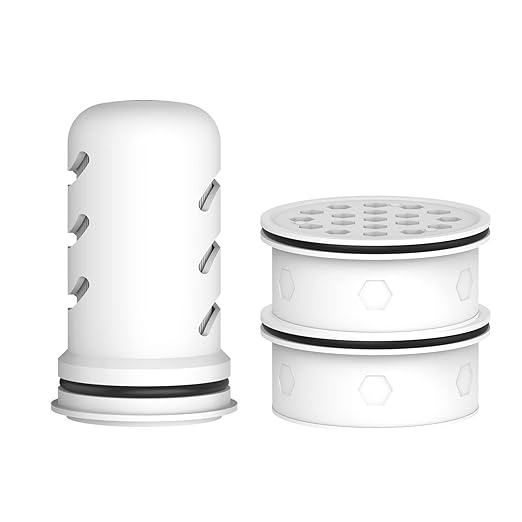 GLACIER FRESH Water Pitcher Filter Replacement for LS Home Dispenser and Pitcher Systems, Reduces Chlorine Taste and Odor, 1 Membrane Micro Filter and 2 Activated Carbon + Ion Exchange Filter