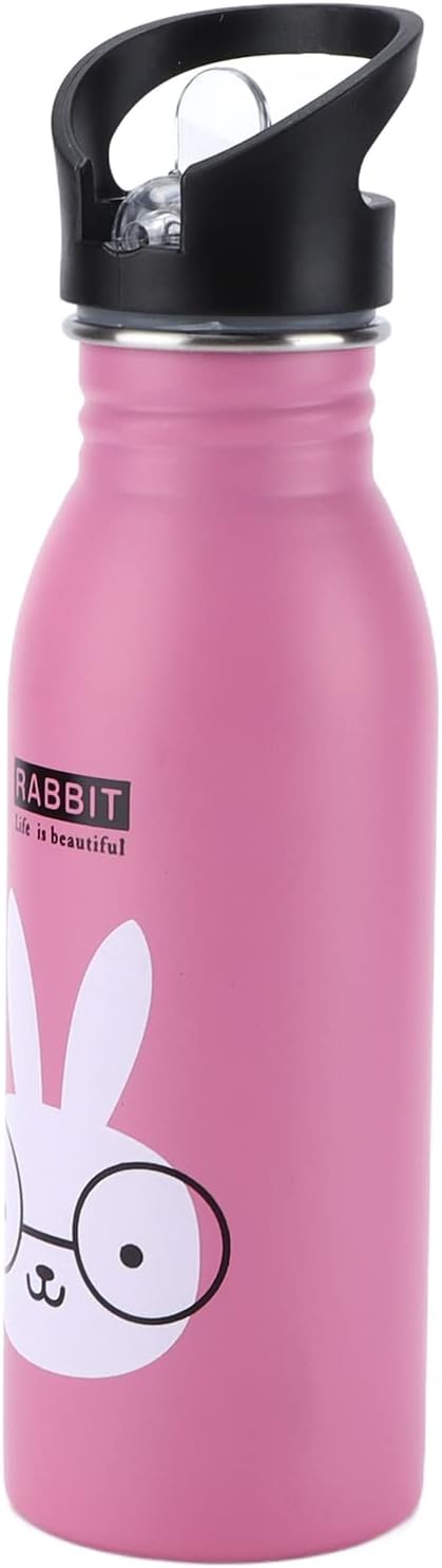 Metal Water Bottle, Leak Proof Stainless Steel Sports Bottle Anti Rust with Sucking Mouth for Biking for Camping for Outdoor