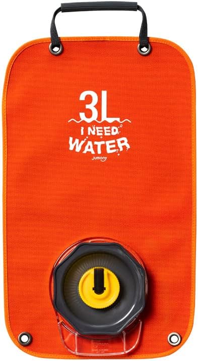 Camping Water Bag, Collapsible Militeries material Water Bladder, Outdoor Traveling Camping Water Storage, Wide Mouth, Washable Reusable BPA Free (0.8Gallon/3L) (MAPLE ORANGE)