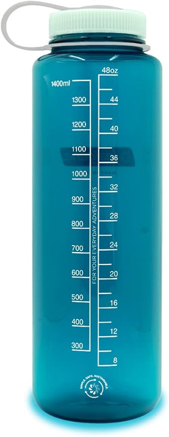 Nalgene Sustain Tritan BPA-Free Water Bottle Made with Material Derived from 50% Plastic Waste, 32 OZ, Wide Mouth