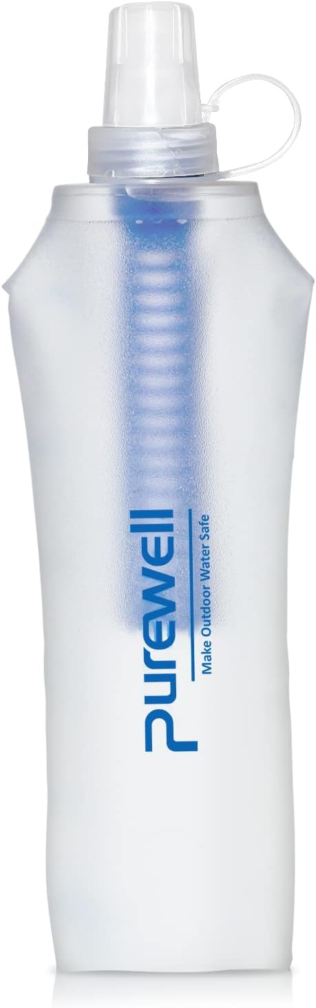 Water Bottle Filter Container BPA Free Outdoor Filtered Water Bag for Sport Camping and Hiking