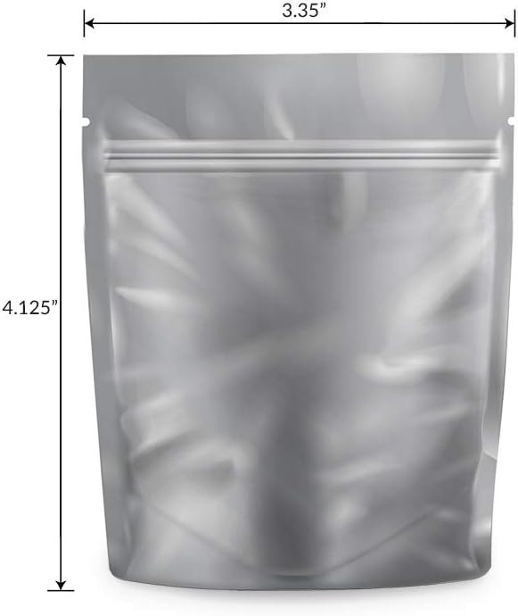 Mylar Bags Smell Proof 1 Gram Black/Clear - 1000 Count 4.125"X3.35" 6mill Thickness - Packaging Bags - Mylar Bags For Food Storage - Resealable Bags - Smell Proof Bags
