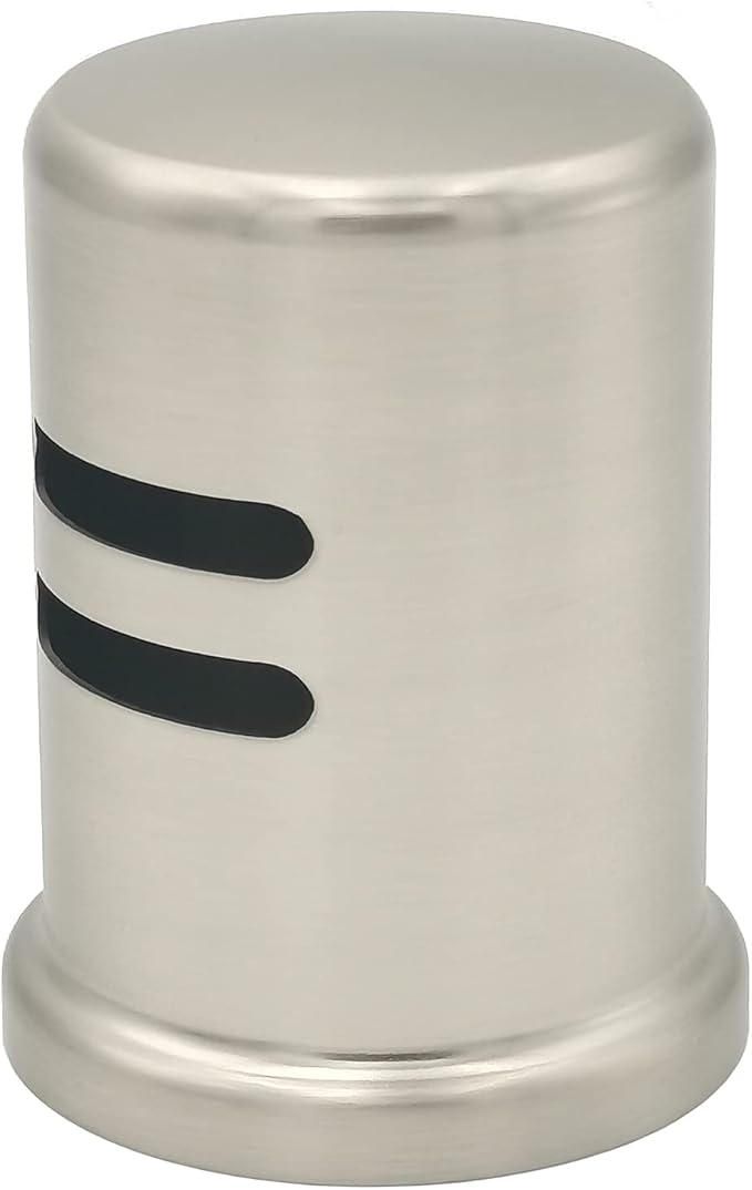 Satin Nickel Dishwasher Air Gap Cover only, Skirted, Replacement air gap dishwasher,Solid Brass, Satin Nickel Finish