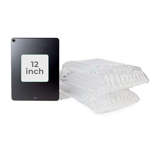 IDL Packaging Inflated 12" Laptop and Tablet Protective Bags, Self Sealed, Pack of 3 - Reusable Air Column Bags for Packing, Travel and Shipping - Durable Case for Laptops and Tablets