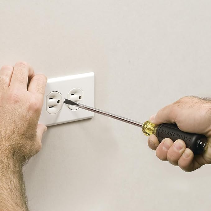 Klein Tools 85445 Screwdriver Set, Made in USA, Slotted, Phillips and Square Tip Drivers, Non-Slip Cushion Grip, 5-Piece