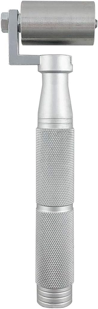 QWORK 1.5" Stainless Steel Home Wallpaper Seam Roller Wall Paper Construction Tool Seam Flat Roller Paint Tool