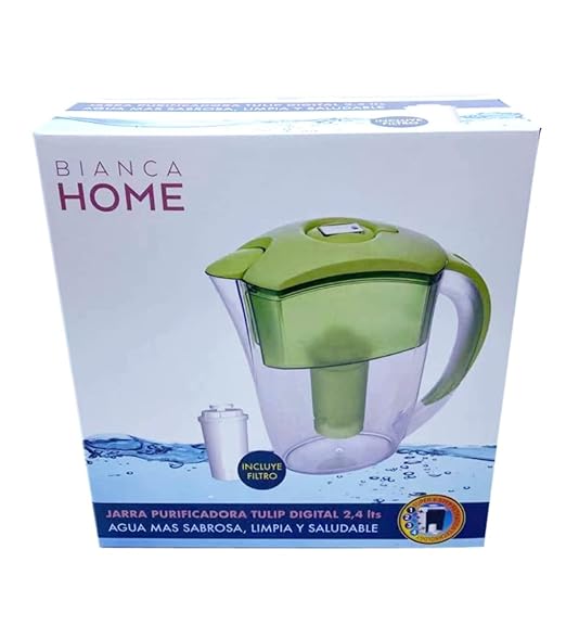 Purified Clean Crystal-Clear Water Filter Pitcher: Experience Enhanced Extraordinary Refreshing Hydration, Enjoying Convenience, Efficient and Quality You Deserve (Green - 2.4 LTS)