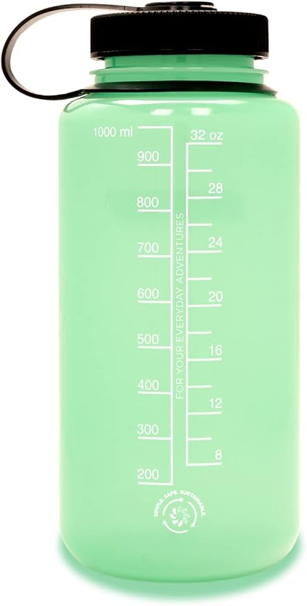 Nalgene Sustain Tritan BPA-Free Water Bottle Made with Material Derived from 50% Plastic Waste, 32 OZ, Wide Mouth