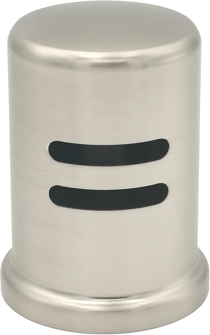 Satin Nickel Dishwasher Air Gap Cover only, Skirted, Replacement air gap dishwasher,Solid Brass, Satin Nickel Finish