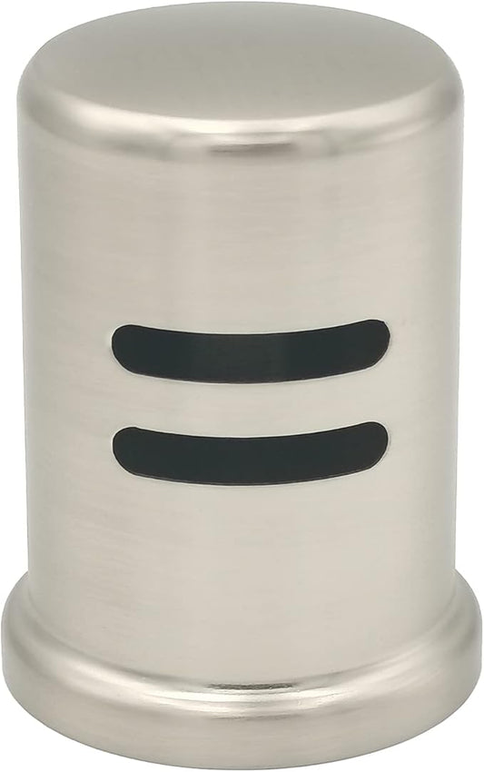 Satin Nickel Dishwasher Air Gap Cover only, Skirted, Replacement air gap dishwasher,Solid Brass, Satin Nickel Finish