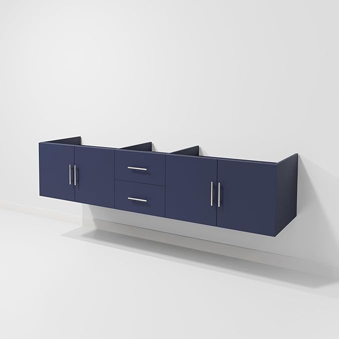 Sonoma 80 in. W X 22 in. D Navy Blue Double Bath Vanity Cabinet Without Countertop