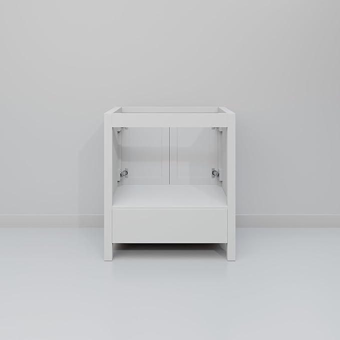 Big Sur 30 in. W x 22 in. D White Bath Vanity and Carrara Marble Top