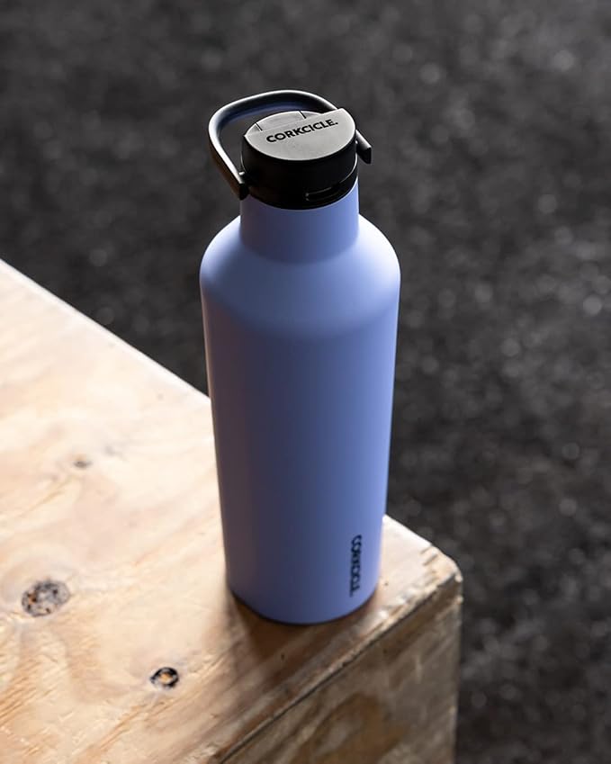 Corkcicle Sport Canteen Insulated Tumbler, Periwinkle, 20 oz – Reusable Water Bottle Keeps Beverages Cold for 25 Hours & Hot 12 Hours – Cupholder Friendly Tumbler with Screw-On Cap
