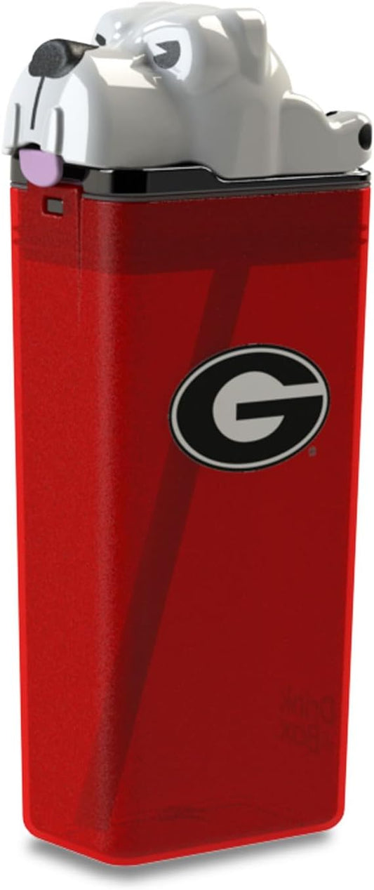 Reusable Water Bottle | Officially Licensed NCAA Sports Bottle | BPA Free | Dishwasher Safe | Bulldog Uga Mascot | 12 oz Drink in the Box - University of Georgia