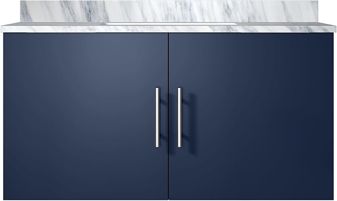 Sonoma 36" W x 22" D Navy Blue Bath Vanity & Carrara Marble Top