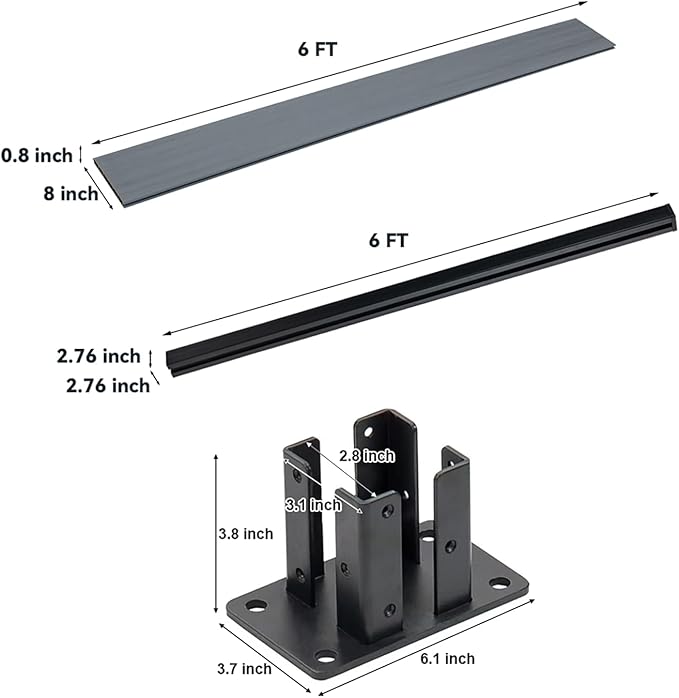 6 Ft×6 Ft Wood Plastic Composite Fence Panels, Privacy Fence Screen, Decorative Garden, Patio, Backyard Fence Without Post, Grey