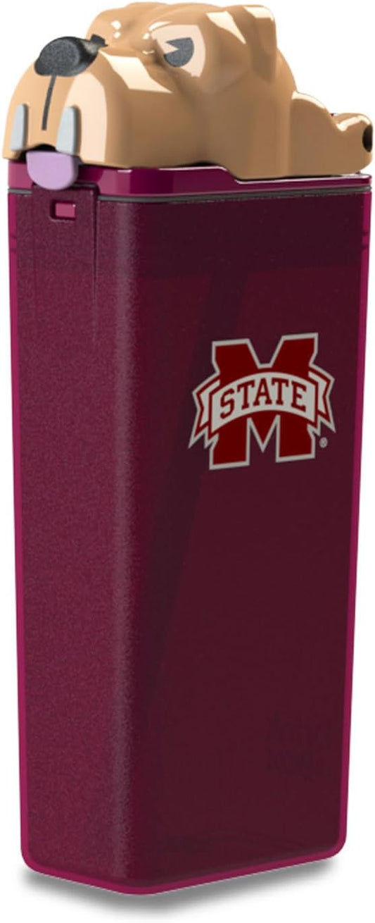 Reusable Water Bottle | Officially Licensed NCAA Sports Bottle | BPA Free | Dishwasher Safe | Bully Mascot | 12 oz Drink in the Box - Mississippi State University
