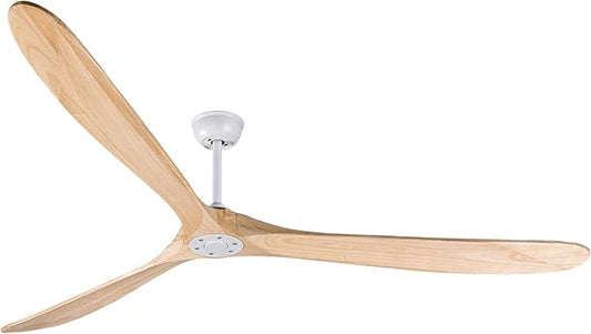 Bigzone 88" Large Outdoor Ceiling Fan With Remote Control, DC Motor Quiet Energy Saving,3 Balsa Wood Blades,Outdoor/Indoor Ceiling Fan With Reversible Blades