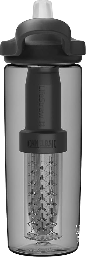 CamelBak eddy+ Water Filter Water Bottle by LifeStraw Integrated 2-Stage Filter Straw - For Hiking, Backpacking, Travel, and Emergency Preparedness