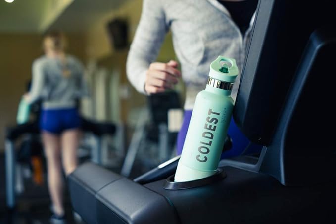 COLDEST Kids Water Bottle for School - Multiple Sizes (Straw Lid) Insulated Stainless Steel Reusable Leak-Proof for Girls, Boys (21 oz, Silver Leopard)