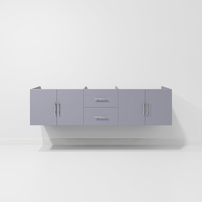 Sonoma 72 in. x 22 in. D Dark Grey Double Bath Vanity Cabinet Without Countertop