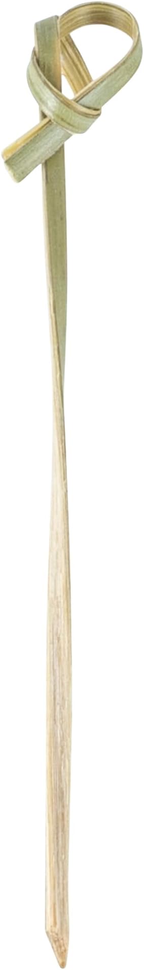 Restaurantware 4 Inch Twisted Bamboo Skewers 1000 Sturdy Disposable Bamboo Food Picks - Sturdy Looped Knot Bamboo Appetizer Picks Sustainable For Serving Appetizers and Cocktail Garnishes