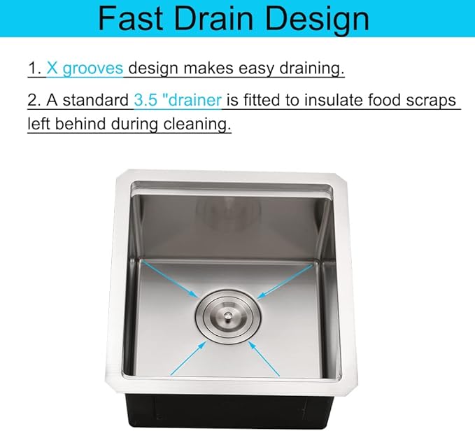 12 Inch Undermount Bar Sink Workstation, BoomHoze 12 x 15 Stainless Steel Wet Bar Kitchen Prep Single Bowl 16 Gauge Small Kitchen Sink with Cutting Board and Assembly
