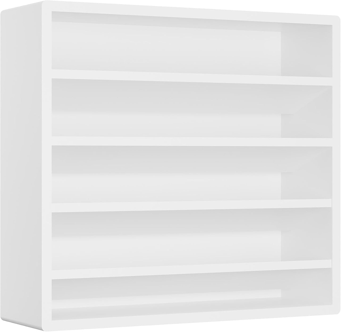 Orimade 4 Tier Spice Rack Organizer for Cabinet, Freestanding Bamboo Seasoning Rack for Countertop, Cupboard, Pantry, Kitchen, 13.18 x 4.13 x 12.2 inches(Spice Jars Not Included), White