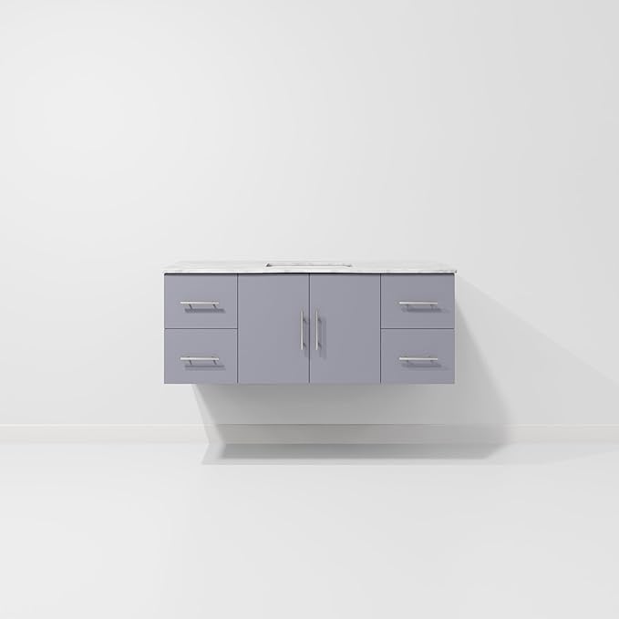 Sonoma 48 in. W x 22 in. D Dark Grey Bath Vanity and Carrara Marble Top