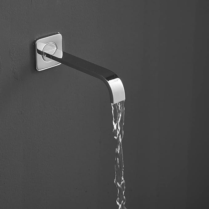 Polished Chrome Shower Faucet Set with Tub Spout Bathroom Luxury Rain Mixer Shower Head System Wall Mounted Shower Faucet Complete, Single Handle Tub and Shower Trim Kit with Rough-in Valve