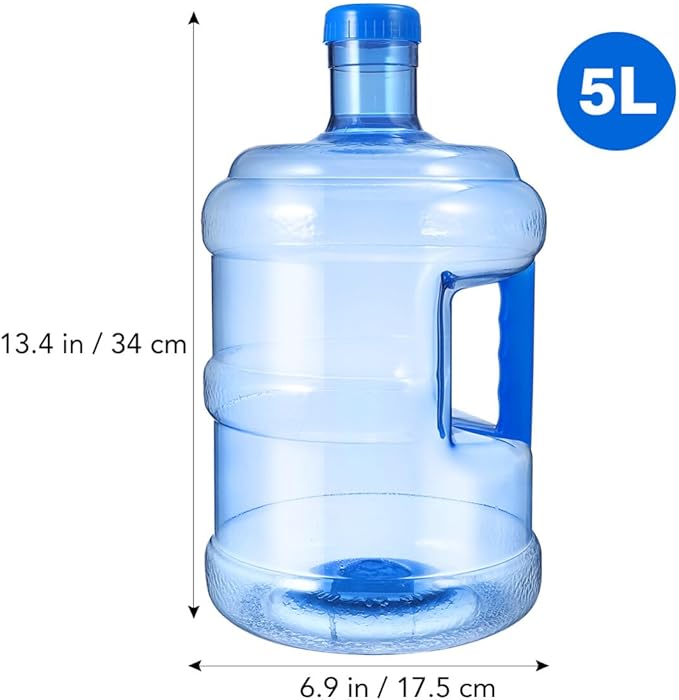 Tofficu 1.5 Gallon Water Jug Portable Water Container with Cover and with Handle, Camping Water Container Water Storage Containers for Outdoor Hiking