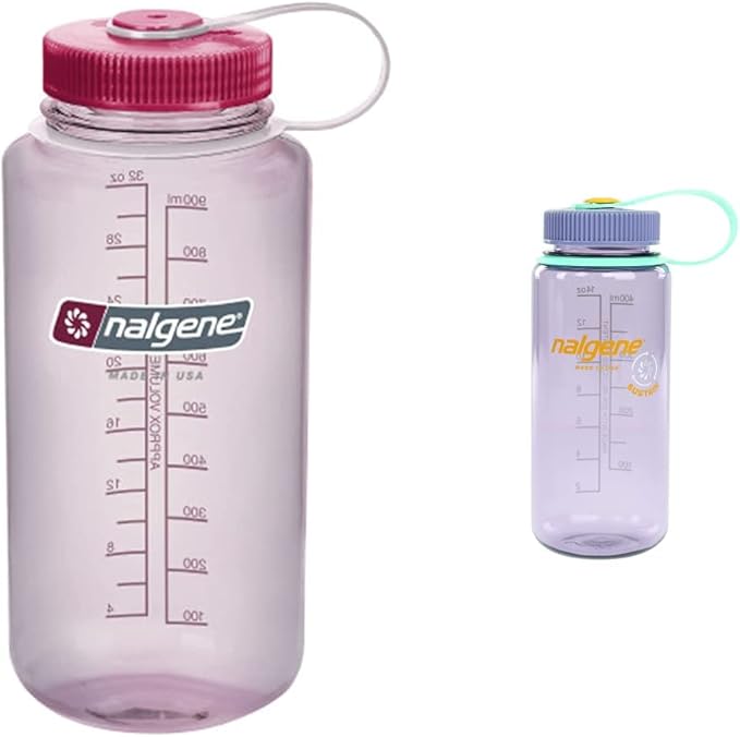 Nalgene Sustain Tritan BPA-Free Water Bottle Made with Material Derived from 50% Plastic Waste, 32 OZ, Wide Mouth