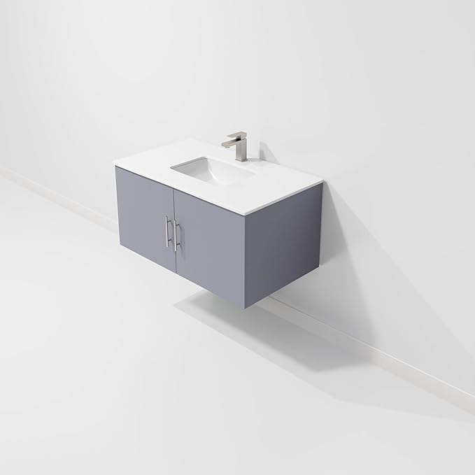 Sonoma 36 in. W X 22 in. D Dark Grey Single Bath Vanity Cabinet Without Countertop