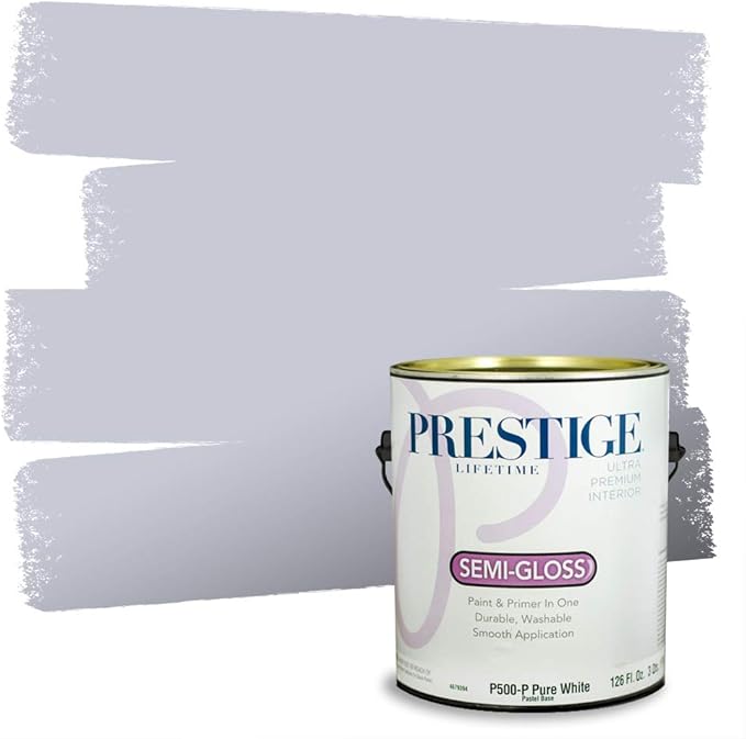 PRESTIGE Paints Interior Paint and Primer in One, 1 Gallon, Semi-Gloss, Foggy Morning